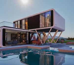 MK P20 táo cabin Kết Cấu Thép giường | Gỗ thép container Modular khách sạn ký túc xá nhà hàng Văn phòng Phòng phòng khách | - Product Image 1