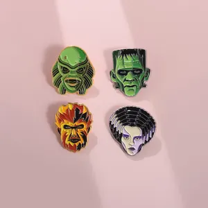 Universal Monster Series "Dracula" Enamel Brooch "Frankenstein" "Invisible Man" Character Alloy Backpack Badge Clothing