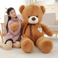 Ours en peluche géant personnalisé pour la Saint-Valentin, avec ruban mignon, pour câliner, jouet en peluche, cadeau