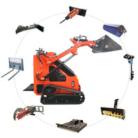 Fabbrica diretta EPA EURO 5 piccolo Skid Steer Loader Farm cingolato ruota idraulica Diesel Mini Skid Steer con attacchi