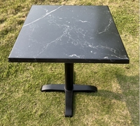 Table à manger moderne, résistante à l'eau et à l'huile, table de cafétéria, meubles d'extérieur en bois et en marbre pour la maison, bar, hôtel, hall, restaurant