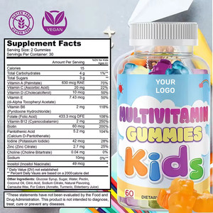 Gomitas multivitamínicas de alta calidad Gomitas multivitamínicas para niños Vitaminas masticables D3 Zinc Vitamina C Gomitas - Product Image 4