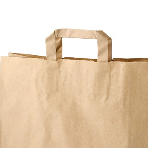 Bolsas de papel reciclado tamaño XL 32x12x40cm, bolsas de compras con asa reforzada de kraft para supermercado - Product Image 3