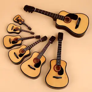 Làm Bằng Tay Bằng Gỗ Thu Nhỏ Mô Hình Đàn Guitar Với Guitar Đứng Mini Đồ Chơi Guitar Nhạc Cụ Mô Hình Thu Nhỏ Quà Tặng Và Quà Lưu Niệm