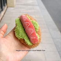 Breloques de sac en peluche mignonnes en forme de hamburger, porte-clés kawaii en forme de sandwich, pendentif esthétique en forme de gâteau, ornements créatifs pour sac à dos de couple, cadeau