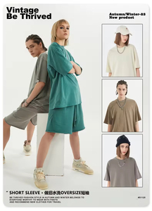 Camisetas de Alta Calidad Personalizadas, 200 GSM, 100% Algodón, Estilo Urbano, Lavadas, Fabricante de Camisetas Oversize Vintage con Lavado Ácido para Hombre - Product Image 2