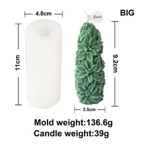 Arbre de noël Poinsettia arbre bougie moule empilé fleurs de noël tour de pin résine coulée Silicone moules houx feuille <span class=keywords><strong>d</strong></span>écorations - Product Image 6