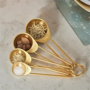 8 cái đo ly và thìa <span class=keywords><strong>Set</strong></span>-Vàng Thép không gỉ đo ly kim loại Đo thìa đặt - Product Image 2