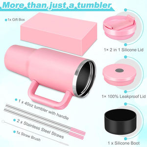 Vaso Térmico de Acero Inoxidable Personalizado con Logotipo 2025, Vaso de Viaje para Aventureros de 40 oz con Pajita y Asa - Product Image 2