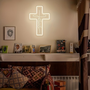 Jesus Cross Neon insegne della parete decorazione per il soggiorno della camera da letto matrimoni, <span class=keywords><strong>eventi</strong></span> religiosi, feste di Pasqua di natale regali - Product Image 1