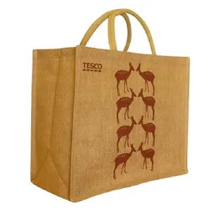 Promozionale iuta tote bag con logo personalizzato stampato eco friendly all'ingrosso a buon mercato sacchetto di iuta