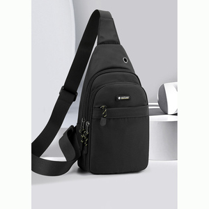 Sac bandoulière Oxford imperméable pour homme 2025 avec pompon et motif lettres – Durable, tendance, <span class=keywords><strong>multi</strong></span>-poches, sac messager à l'épaule - Product Image 2