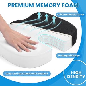 Bộ Nhớ Bọt Ghế Đệm Cho Dài Ngồi Văn Phòng Máy Bay Bleacher Sciatica Hip Coccyx Pain Relief Dệt Kỹ Thuật Cho Bàn Ghế - Product Image 3