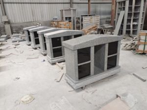 SH STONE Pierre Naturelle Personnalisé Granit Gris Columbarium Chapelle Funéraire 4 Niches Solutions De Crémation Urne Avec Vase - Product Image 2
