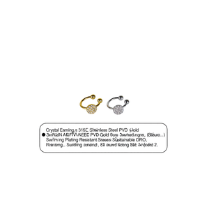 Pendientes de Cristal en Acero Inoxidable 316L con Baño de Oro PVD, Resistentes y Sostenibles, ORO - Product Image 2