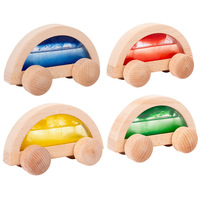 Bloques de Construcción Sensoriales para Niños Pequeños, Coche de Arena Movediza, Juguetes Educativos de Madera para el Desarrollo de la Visión y el Agarre