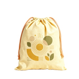 Sac à vêtements en toile de coton recyclable personnalisé avec cordon de serrage, housse de costume réutilisable pour le rangement et la protection des vêtements, vente en gros - Product Image 1