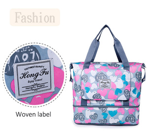 Women's Nylon Large Capacity Gym Duffel Tote <strong>Bag</strong> Fashion Lady Style with Dry-Wet Waterproof Pocket Portable Travel <strong>Multiply</strong> <strong>Bag</strong> - Product Image 3