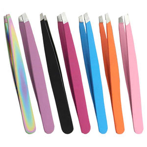 Pinzas para cejas para removedor de vello facial, pinzas de belleza para el cabello, acero inoxidable - Product Image 1