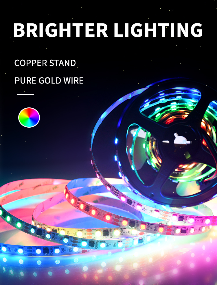 Digital Ucs1903 Addressable Ws2811 Light 12v Individual Pixel Strip Dream Color Led Strip