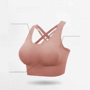 Hauts de sport innovants, soutiens-gorge de sport sexy à bretelles torsadées avec coussinets moulés, sous-vêtements de fitness haut de gamme pour femmes - Product Image 1