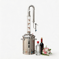 Appareil de distillation professionnel en acier inoxydable à 4 plaques avec colonne de reflux, anti-brûlure, pour la production d'alcool