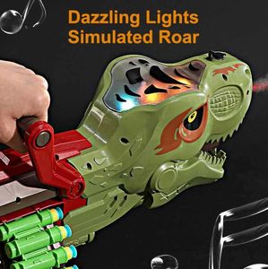 <span class=keywords><strong>Jeux</strong></span> de tir à tête de dinosaure avec brouillard électrique Mitrailleuse automatique Pistolet à balles souples Gatling EVA pour enfants - Product Image 6