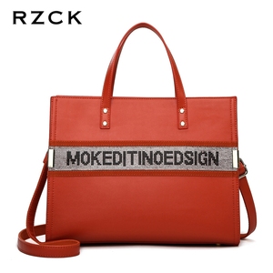 Borse all'ingrosso RZCK Thailand <span class=keywords><strong>Dolce</strong></span> PU per le signore Custom di lusso di grande capacità Orange con paillettes Tote bag con Logo di buona qualità - Product Image 1