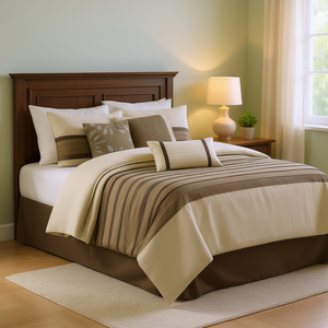 Juego de Edredón Super King de 7 Piezas DB, Ropa de Cama de Algodón Lavado con Estampado de Plantas para Uso Doméstico, Estilo Casual de Primavera/Verano - Product Image 2