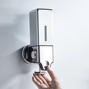 <span class=keywords><strong>Distributeur</strong></span> de <span class=keywords><strong>savon</strong></span> liquide carré en ABS écologique, type levier, double réservoir, design moderne, pour salle de bain, sans perçage, sans électricité - Product Image 2