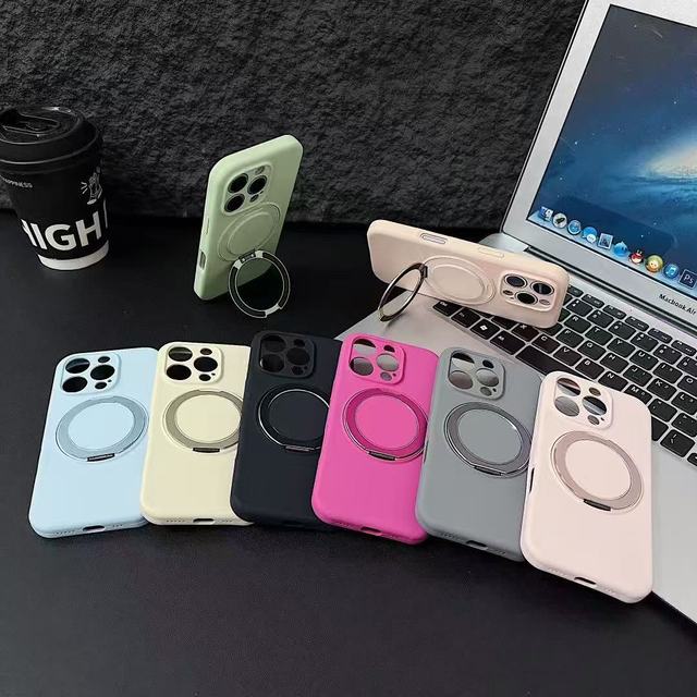 Wholesale Price Wireless Charging with 360 Holder Magnetic Phone Case for iPhone 18 17 16 15 Pro Max Phone Accessories for 16E