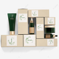 Boîte en carton pliable imprimée en couleurs abstraites, logo personnalisé, emballage pour flacon de vernis à ongles en gel, boîte d'emballage pour cosmétiques pour nail art