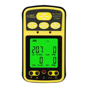 Moniteur de gaz 4 en 1 LEL CO HS O2 CO2 NDIR, analyseur portable haute précision, rétroéclairage ST8990, détecteur rechargeable - Product Image 5
