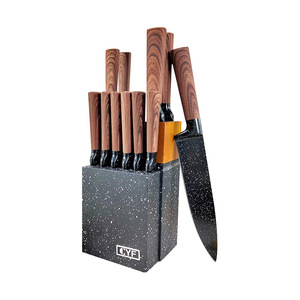 Juego de Cuchillos de Cocina Japoneses Personalizados al por Mayor de Acero Inoxidable con Alto Contenido de Carbono, Revestimiento Antiadherente y Bloque de Madera - Product Image 2