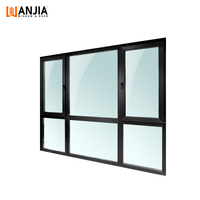 Triple acristalamiento insonorizado impermeable energía eficiente UPVC Marco de ventana de inclinación y giro PVC Swing Open Windows PVC ventana abatible
