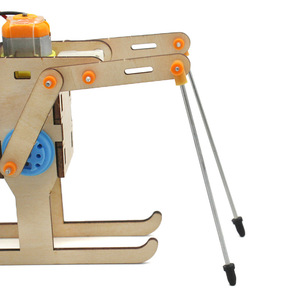 Kit de robot de esquí de madera para niños, experimento científico, modelo de juguete educativo, edad 7-9 años, control manual, forma de animal - Product Image 3