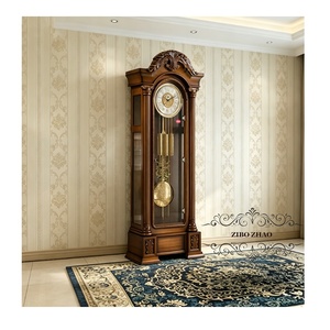 Orologio <span class=keywords><strong>a</strong></span> <span class=keywords><strong>Pendolo</strong></span> Meccanico da Collezione Antico, in Legno Massello, con Fasi Lunari, Chiusura Notturna e Movimento <span class=keywords><strong>Hermle</strong></span> - Product Image 1
