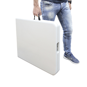<b>Folding</b> Rectangular <b>Table</b> HDPE 180x74x74 cm. <b>White</b> Color - Product Image 6