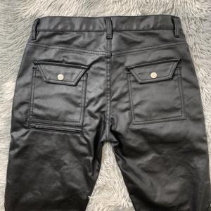 DENIMGUYS Hip Hop hommes Jeans enduits cirés multi-poches personnalisé Streetwear hommes épilation à la cire Denim pantalon jean - Product Image 3