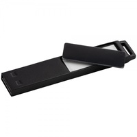 Clé USB en alliage de zinc avec porte-clés, logo LED personnalisé, clé USB promotionnelle noire et argentée, clé USB publicitaire