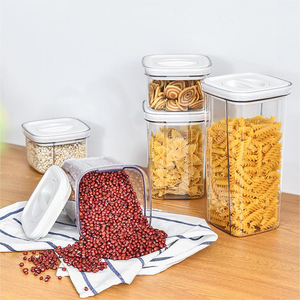 Elegantes Multifunktionales Pop-Top Kunststoff-Vorratsdosen-<span class=keywords><strong>Set</strong></span> mit Dichtung für Küche, Tee, Kaffee, Zucker und Gewürze - Product Image 3