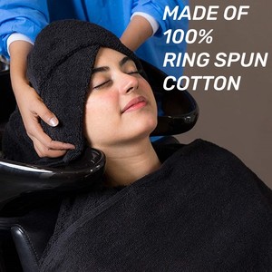 Candeggina a prova di <span class=keywords><strong>nero</strong></span> dei capelli di parrucchiere asciugamano personalizzato ricamato salone di bellezza spa asciugamano - Product Image 2
