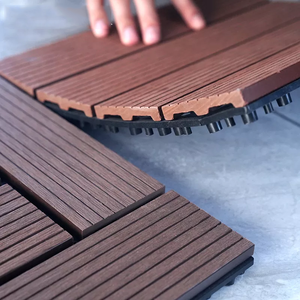 Revêtement de sol en bois et plastique, 300Mm X 300Mm, 1 pièce, bon marché, Wpc, imperméable, pont Composite, pour <span class=keywords><strong>extérieur</strong></span> - Product Image 1