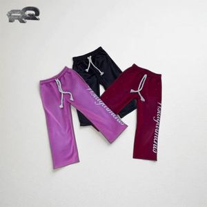 Pantalones Deportivos de Cintura Alta para Hombre, Estilo Hip Hop, 100% Algodón, Diseño Americano con Letras y Diamantes, para Baile de Jazz - Product Image 1
