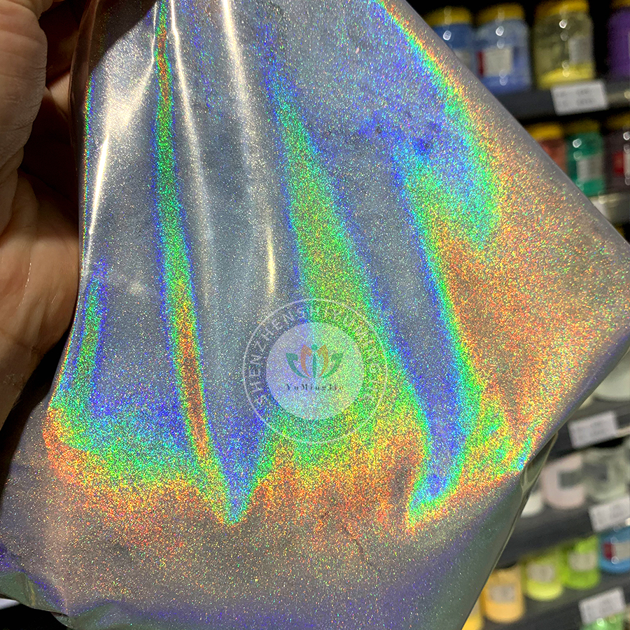 Hochwertiges Regenbogen Silber Chrom Pigment Pulver Hologramm Holo graphisches Pigment Pulver für Autolack