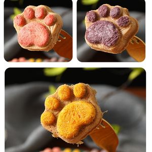 Peel Pet kedi aperatifler toptan kedi pençe kek aperatifler dondurularak kurutulmuş kedi ayak izi bisküvi OEM/ODM dondurularak kurutulmuş ham kemik Pattie - Product Image 3