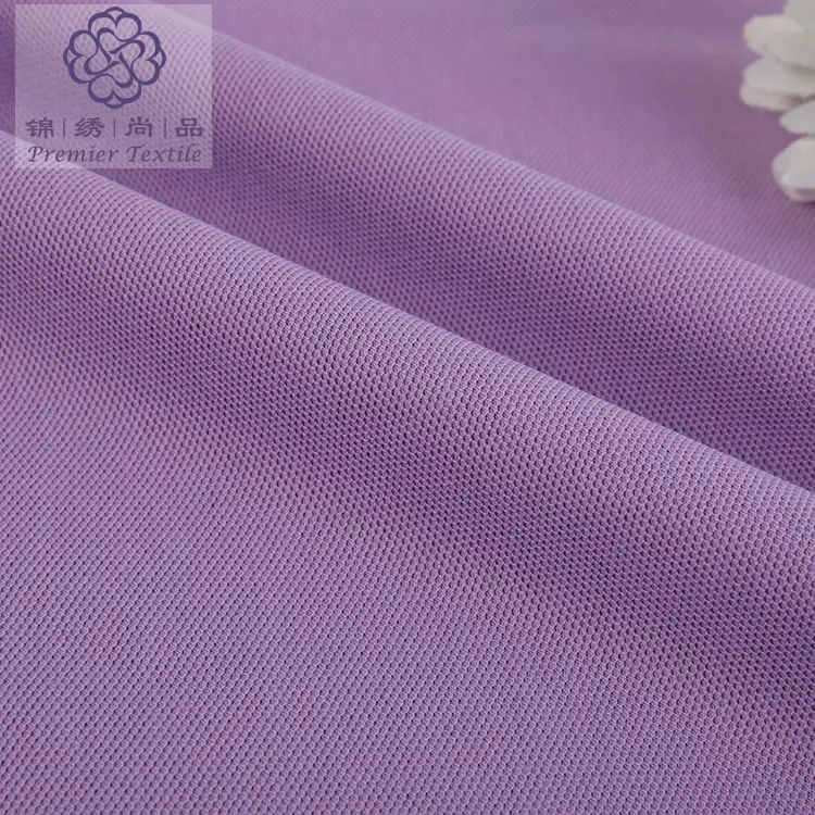 Guangzhou fabrika fiyat çözgü bahar aktif boyalı yaz giyim % 100% pamuk pike kumaş polo gömlekler