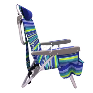 Sac à dos extérieur Chaise de plage en aluminium Chaises longues pliantes Patio Pool Side Recliners - Product Image 4
