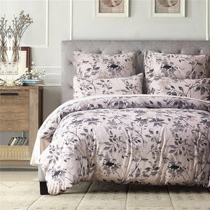 Di alta Qualità Nordic Fantasia Piante Luminoso Poliestere Digitale Stampato <span class=keywords><strong>3</strong></span> Pezzi Duvet Set di Biancheria Da Letto - Product Image 5