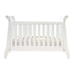 यूरोपीय शैली परिवर्तनीय कैरा डी बेबी लकड़ी के बच्चे बिस्तर को शुद्ध सफेद में - Product Image 6